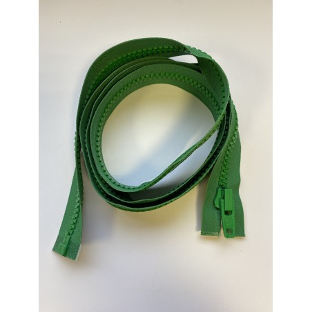 Fermeture à glissière verte plastique séparable maille 9 150 cm Fermeture à glissière verte plastique séparable maille 9 150 cm