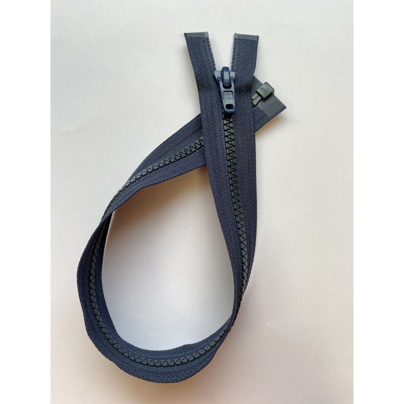 Fermeture à glissière plastique séparable maille 6 marine 40 cm Fermeture à glissière plastique séparable maille 6 marine 40 cm