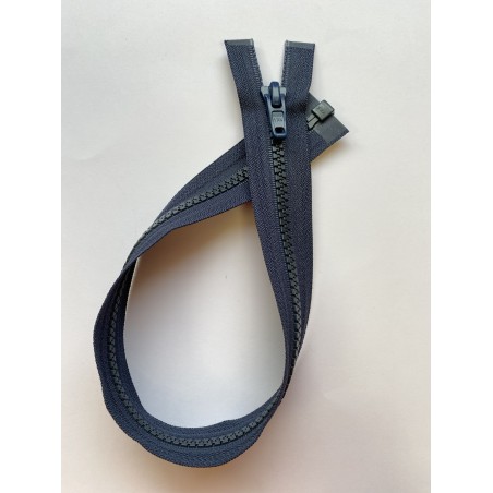 Fermeture à glissière plastique séparable maille 6 marine 40 cm Fermeture à glissière plastique séparable maille 6 marine 40 cm