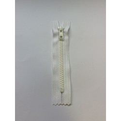 Fermeture à glissière injectée standard maille 6 blanche 13 cm