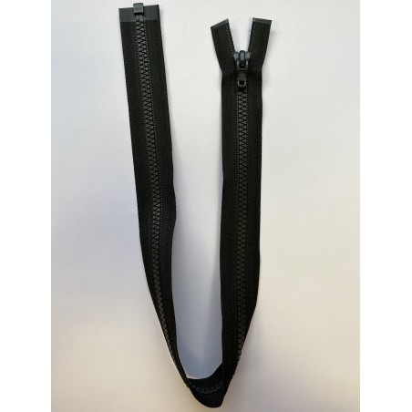 Fermeture à glissière plastique séparable maille 6 noire 55 cm