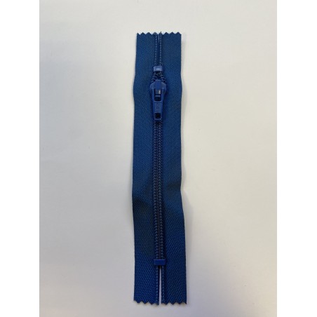 Fermeture à glissière nylon standard maille 6 bleue 13 cm