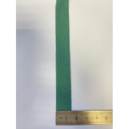 Sangle coton verte 15 mm