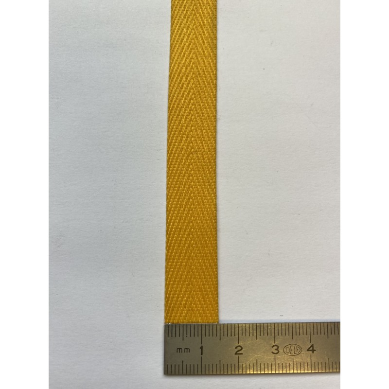 Sangle polyester jaune 15 mm