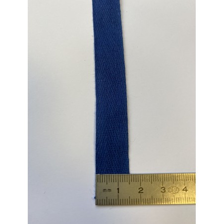 Sangle coton bleue 15 mm