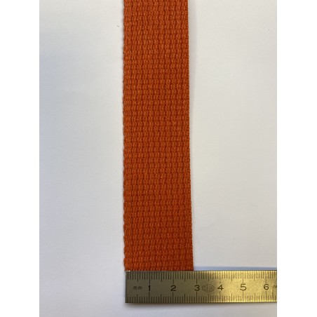 Sangle coton orange 30 mm