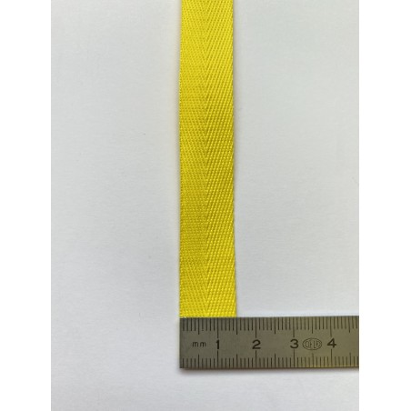Sangle polyester jaune citron 15 mm