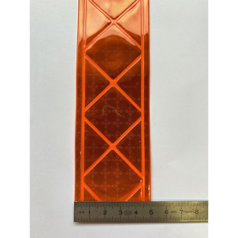 Bande rétroréfléchissante microprismes orange 50 mm