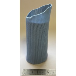 Bord côte tubulaire polyester poignet bleu ciel 50 mm