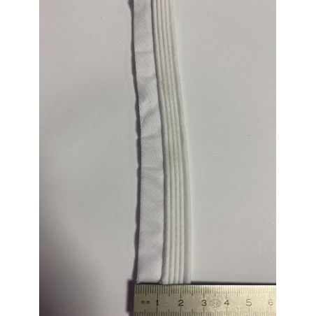 Passe-poil mèche polyester 2 mm blanc 10 mm Passe-poil mèche polyester 2 mm blanc 10 mm