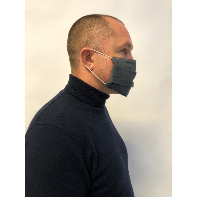 masque en tissu gris