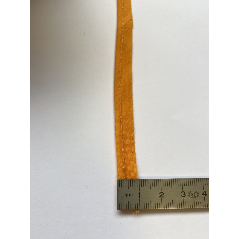 Passe-poil mèche polyester 2 mm orange 10 mm