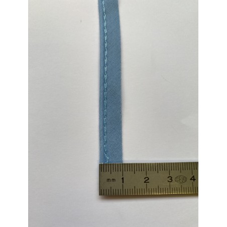Passe-poil mèche polyester 2 mm bleu ciel 10 mm