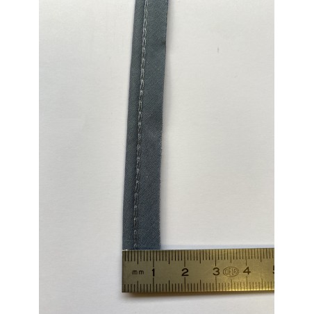 Passe-poil mèche coton 3 mm gris 12 mm Passe-poil mèche coton 3 mm gris 12 mm