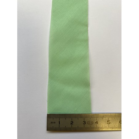 Biais coton vert 35 mm Biais coton vert 35 mm