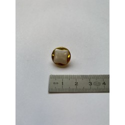 Bouton nacre doré 15 mm