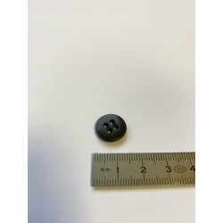 Bouton lentille gris foncé 4 trous 14 mm