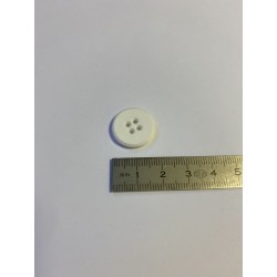 Bouton blanc 4 trous 18 mm