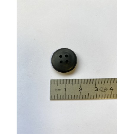 Bouton noir 4 trous 18 mm