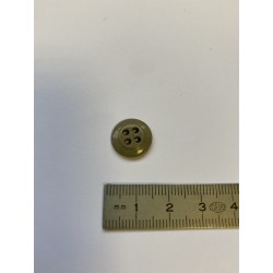 Bouton lentille beige 4 trous 14 mm
