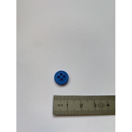 Bouton bleu 4 trous 11 mm