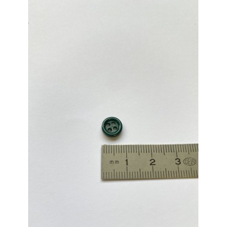 Bouton vert foncé 4 trous 9 mm