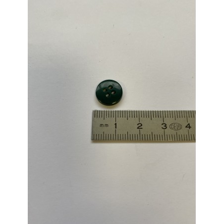 Bouton vert foncé 4 trous 12 mm