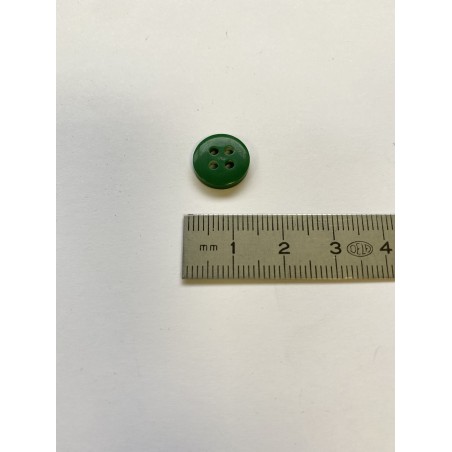 Bouton vert 4 trous 12 mm