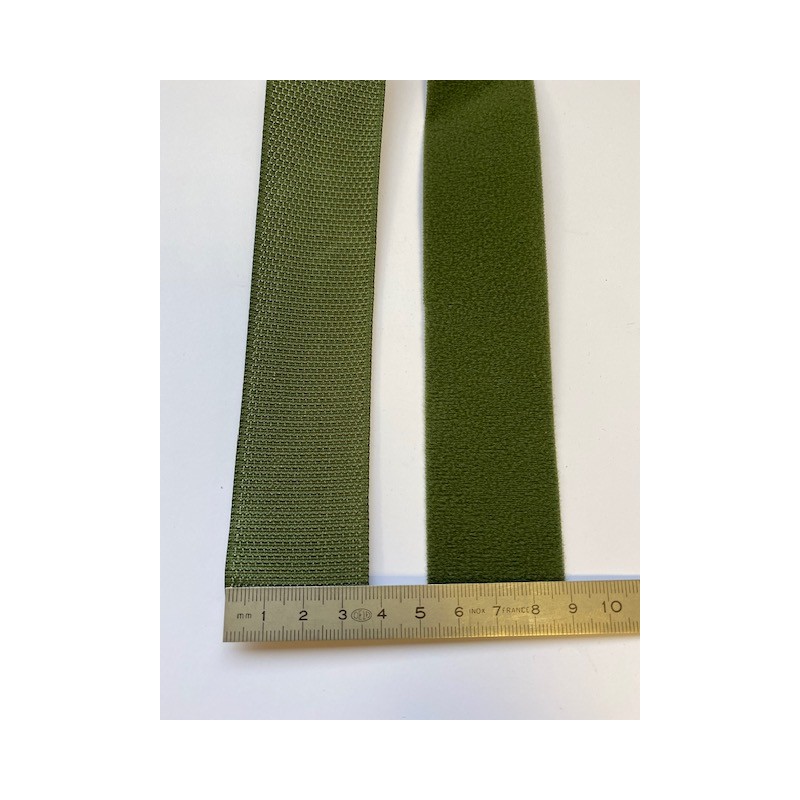 Bande auto-agrippante kaki 38 mm