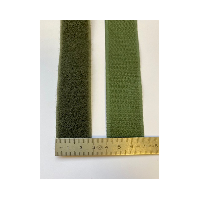 Bande auto-agrippante kaki 30 mm