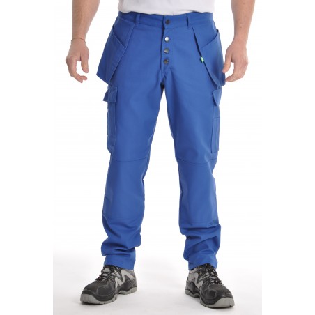 Pantalon multipoches bleu bugatti