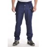 Pantalon multipoches marine Polyester/coton