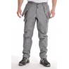 Pantalon multipoches gris coton
