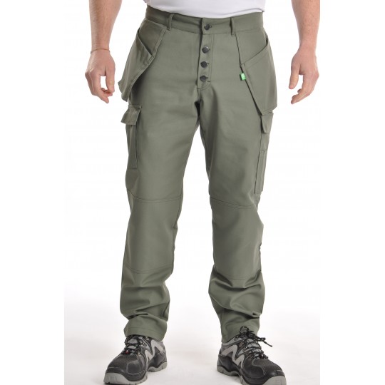 Pantalon Cargo Randonnée Femme COLUMBIA Kaki - Taille 46 (14US), Coton, Multi-poches, Occasion Très Bon état