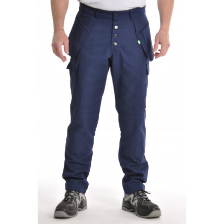 Pantalon multipoches marine