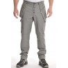 pantalon multipoches gris