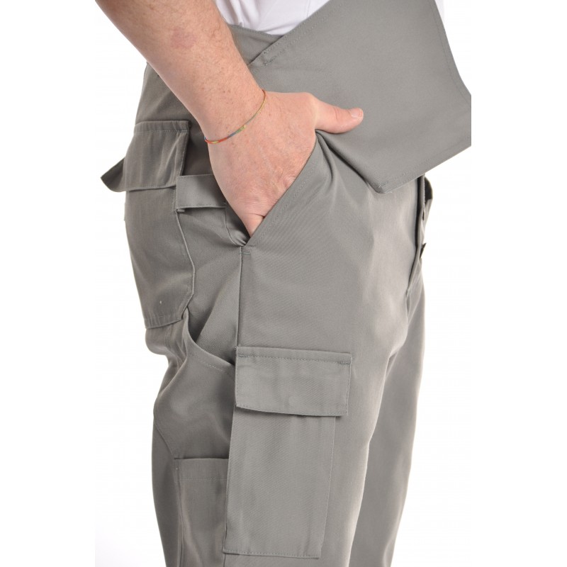 Pantalon de Travail Homme, Polyester Coton, Nombreuses Poches Zip