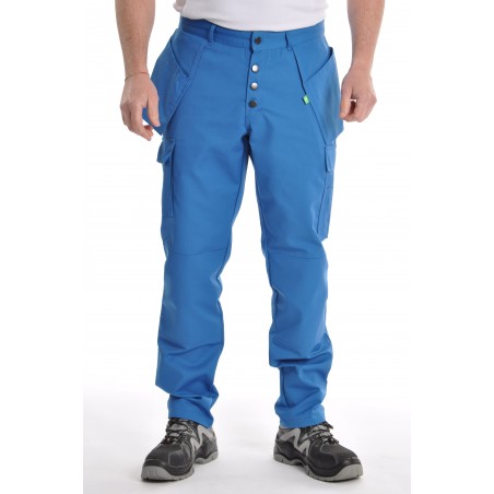 pantalon multipoches bleu bugatti