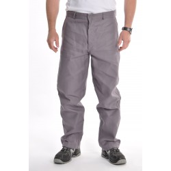 Pantalon de travail gris en coton