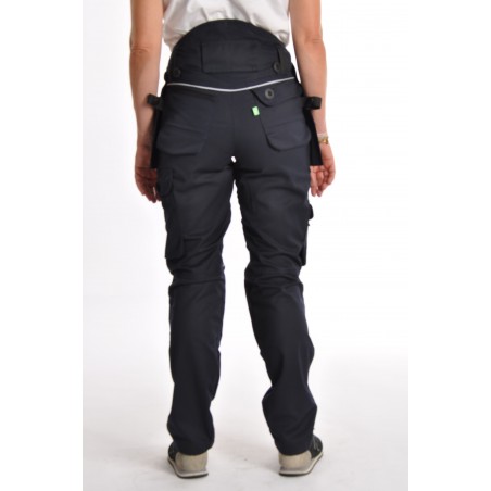 Achat Pantalon de travail femme gris avec genouillères fixes PXIII