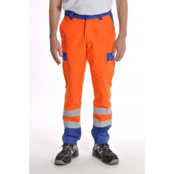 Pantalon haute visibilité orange 100% coton