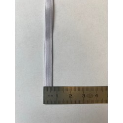 Elastique plat blanc 6 mm