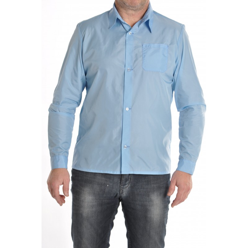 chemise bleu nylon
