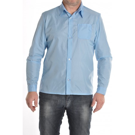 chemise bleu nylon