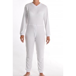 Grenouillère adulte blanche en jersey extensible