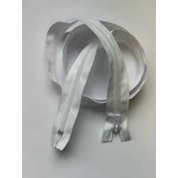Fermeture à glissière spirale non séparable maille 6 blanche 105 cm