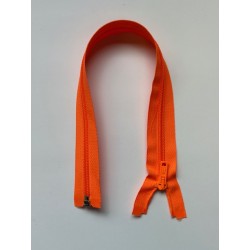 Fermeture à glissière spirale séparable maille 6 Orange  40 cm