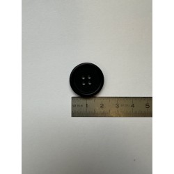 Bouton Noir 4 trous 22 mm