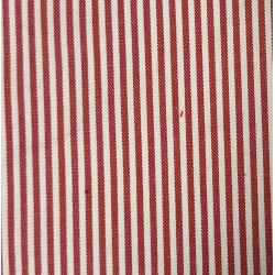 Tissu REBECCA , POPELINE , 180g/m² , Rayé Rouge et Blanc
