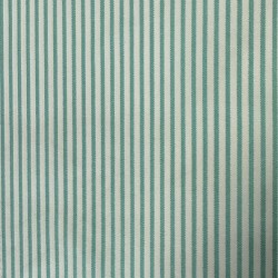Tissu 1225 VT2, Popeline, 200g/m², Rayé Vert nil et blanc